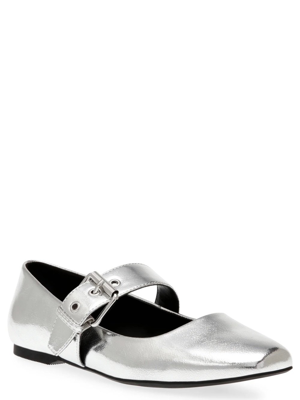 Dolce Vita Silver Metallic Mary Jane Pointed Flats